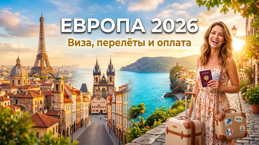 Путешествия по Европе для россиян в 2026 году